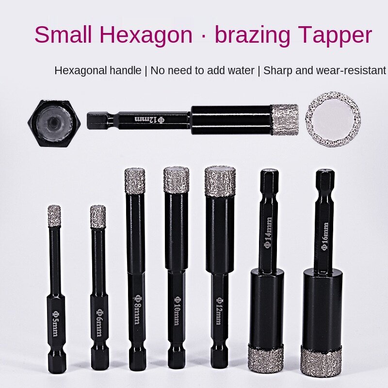 Diamond Hole Opener Factory - Hex Shank Brazing Tile Drill Bit