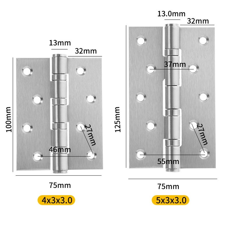 Flat Hinge Supplier - Stainless Steel 4 Inch Mute Hinge