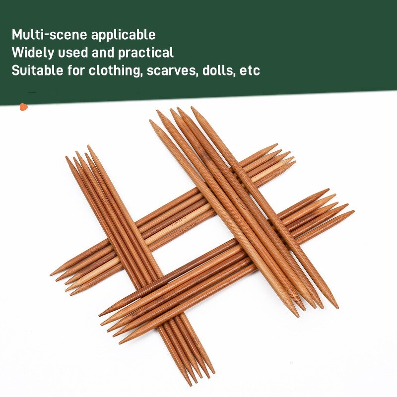 Bamboo Knitting Needle Supplier - 36cm Carbonized Straight Needle