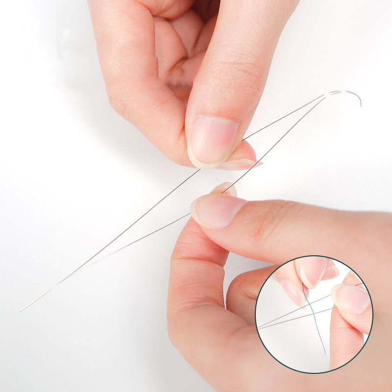Beading Needle Supplier - Big Eye Curved Stainless Steel Needle