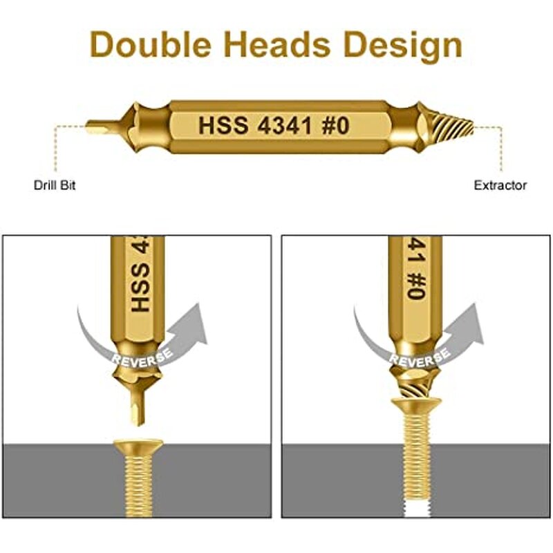 Stripped Screw Extractor Supplier - 6 Pcs HSS High Speed Steel Set