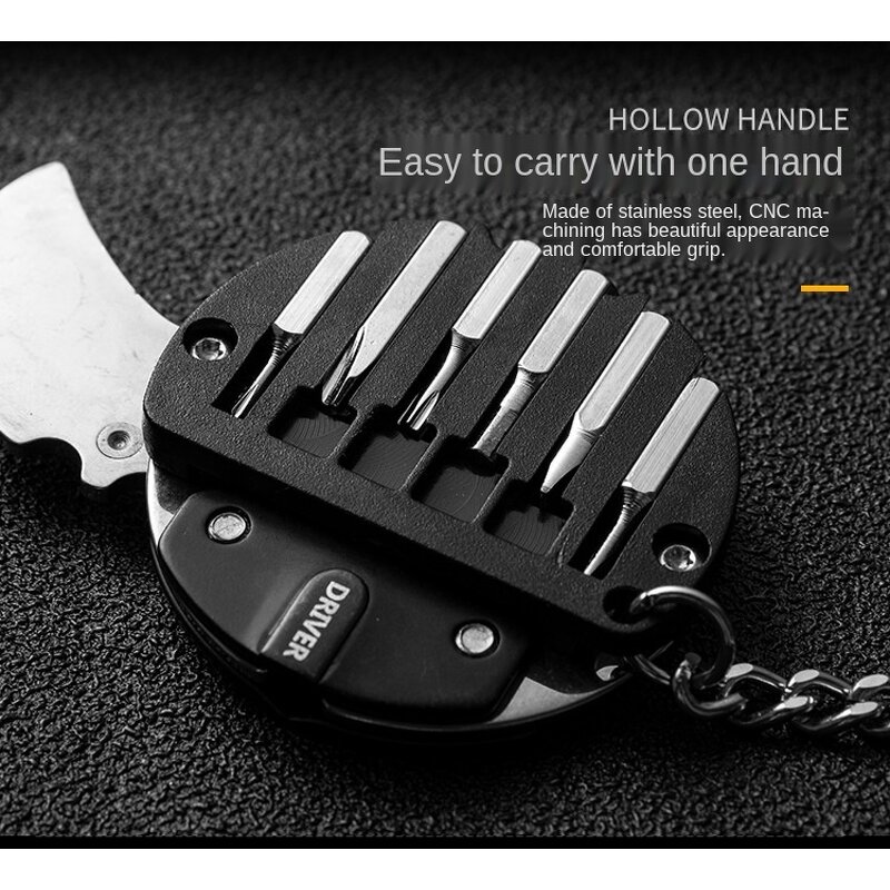 Coin Folding Knife Supplier - Screwdriver Keychain Repair Gadget