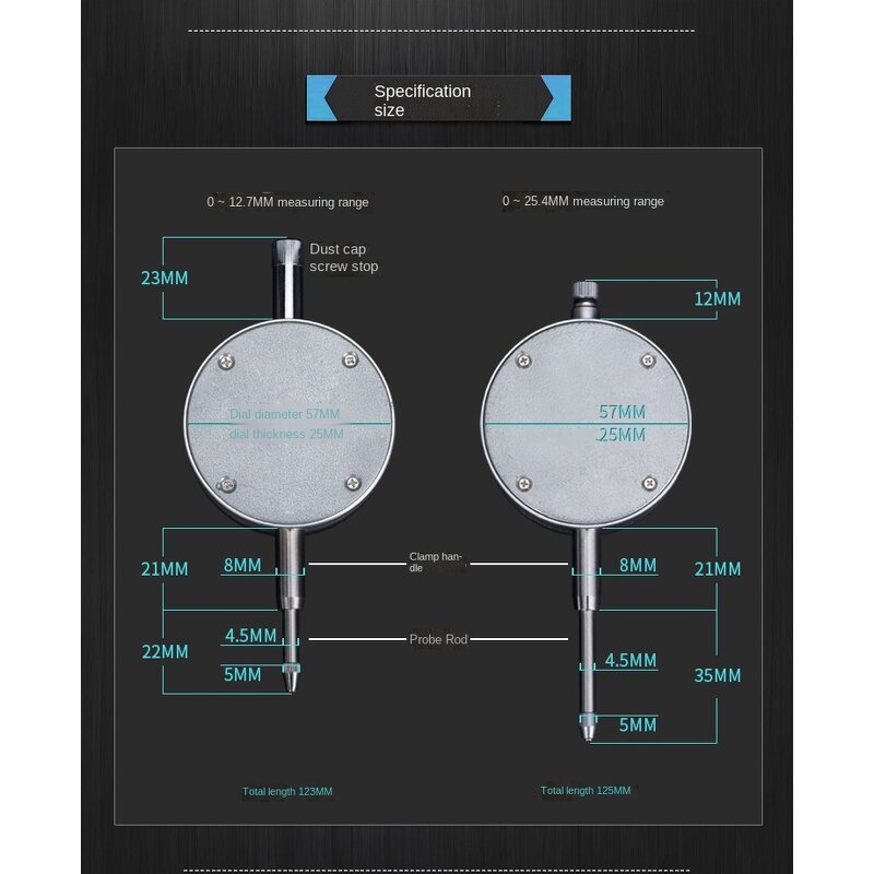 Digital Dial Indicator Supplier - 0-12.7mm 0.01mm Depth Gauge