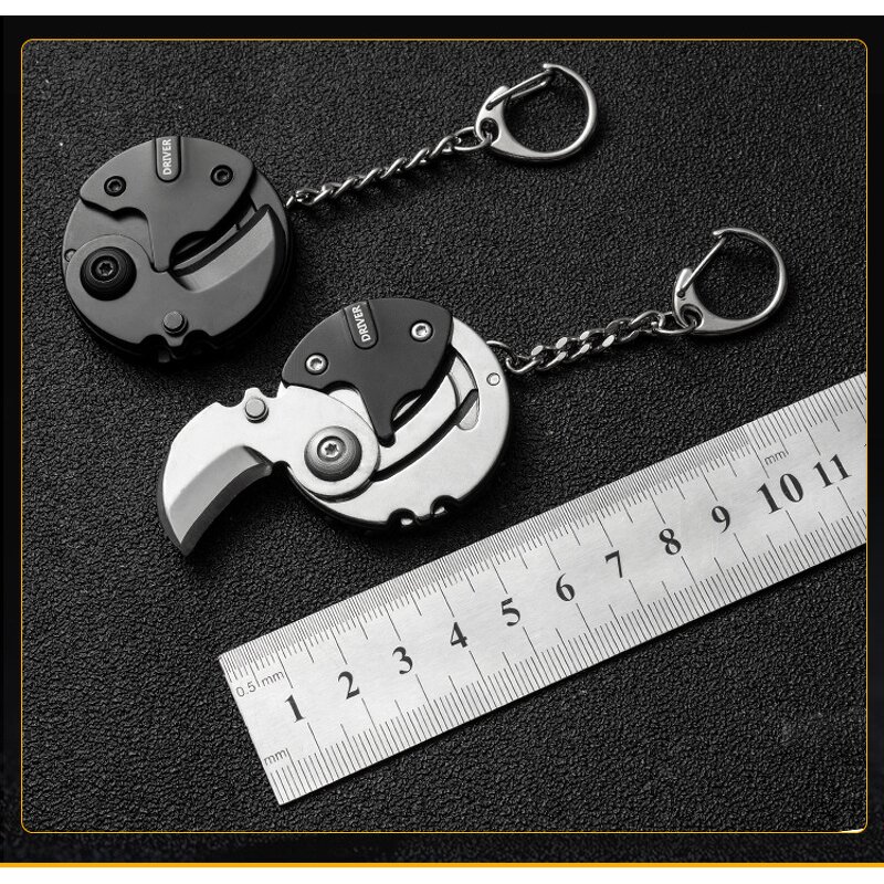 Coin Folding Knife Supplier - Screwdriver Keychain Repair Gadget