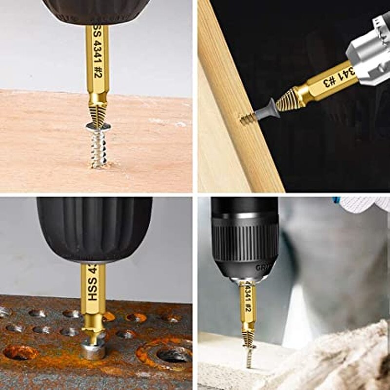 Stripped Screw Extractor Supplier - 6 Pcs HSS High Speed Steel Set