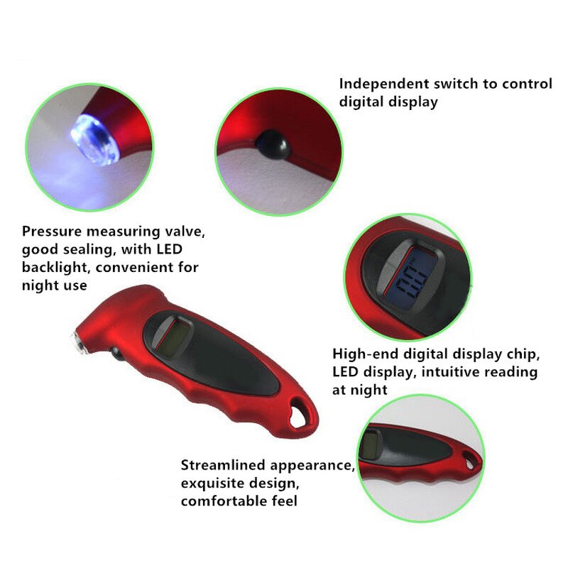 Tire Pressure Gauge Supplier - 0-150 PSI Digital Backlight Monitor