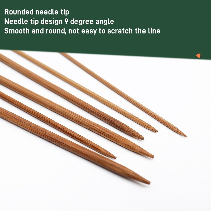 Bamboo Knitting Needle Supplier - 36cm Carbonized Straight Needle