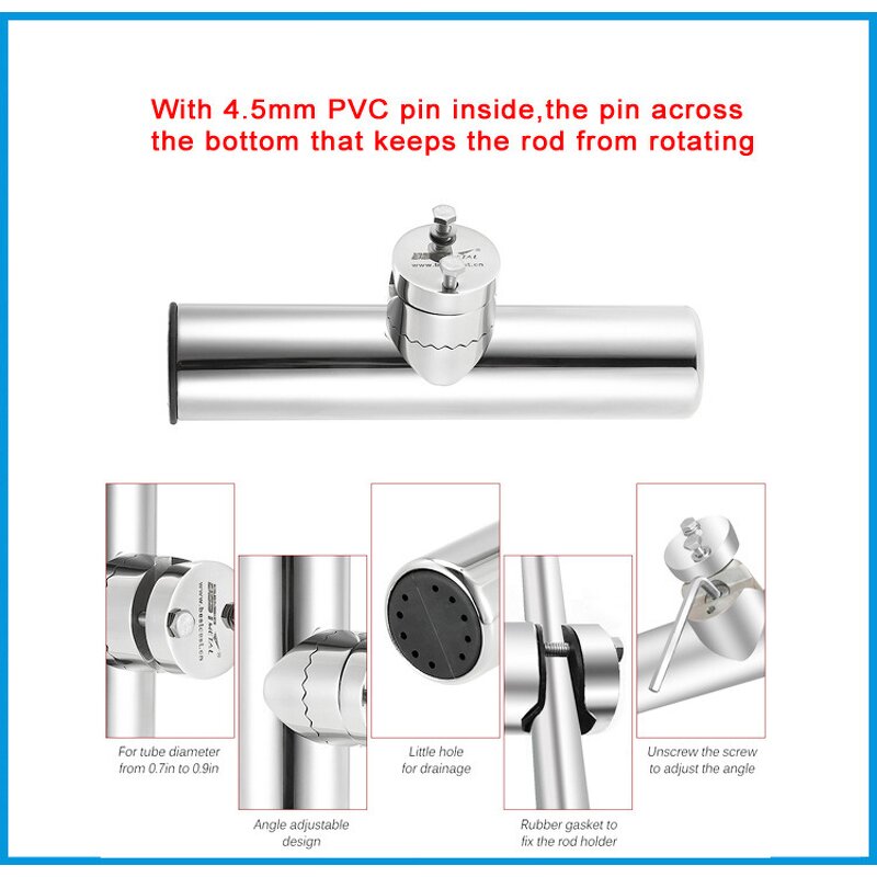 Fishing Rod Holder Supplier - Stainless Steel 316 Rail Mount Rack