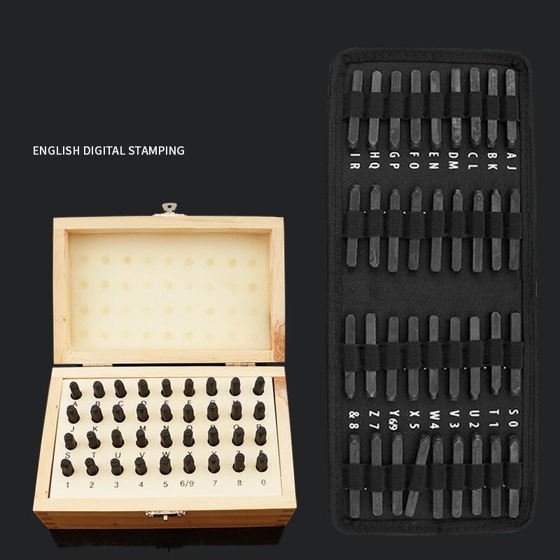 Alphabet Stamp Punch Factory - 36PC Metal Number Stamp Kit