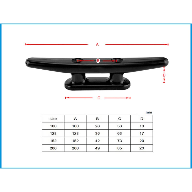 Deck Cleat Factory - Nylon Plastic Low Flat Open Base Cleat