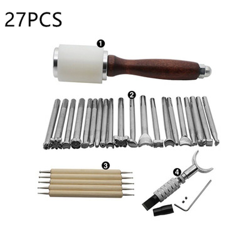 Leather Tool Set Factory - 27 PCS Saddle Making Stamps