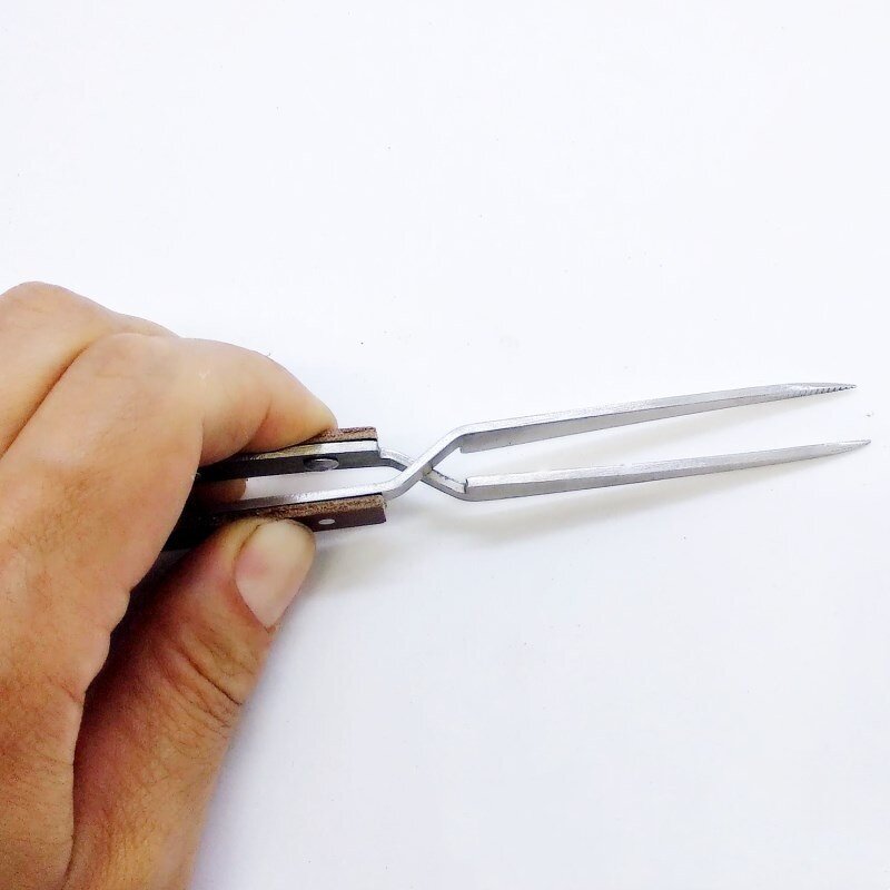 Curved Tip Tweezers Factory - Stainless Steel Cross Lock Tweezer