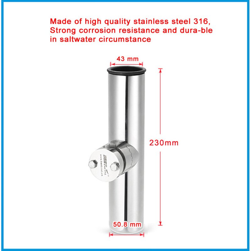 Fishing Rod Holder Supplier - Stainless Steel 316 Rail Mount Rack
