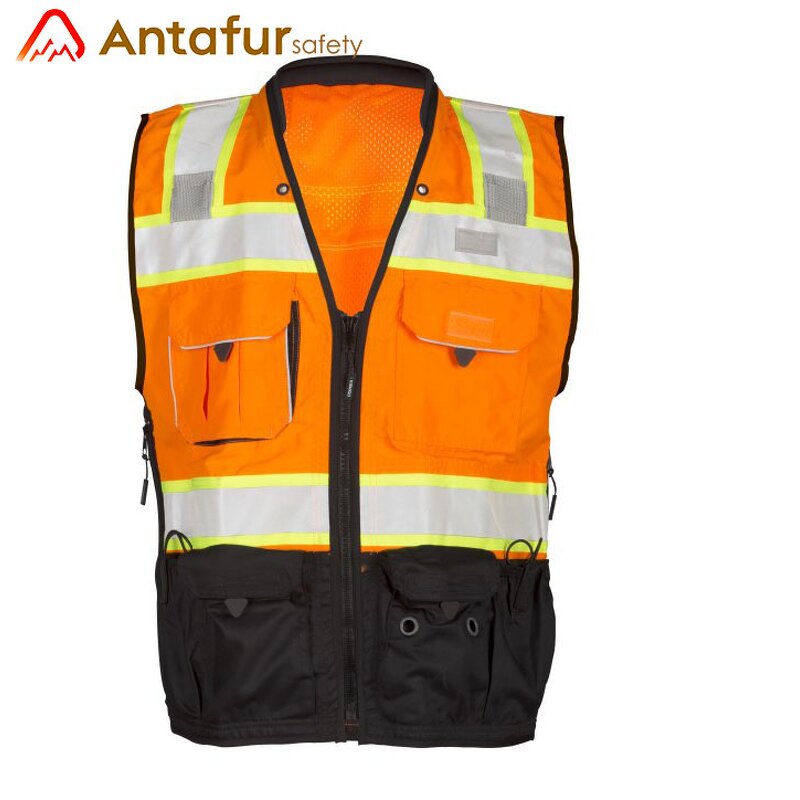 Reflective Engineer Vest Factory - ANSI Class 2 Heavy Woven Two Tone