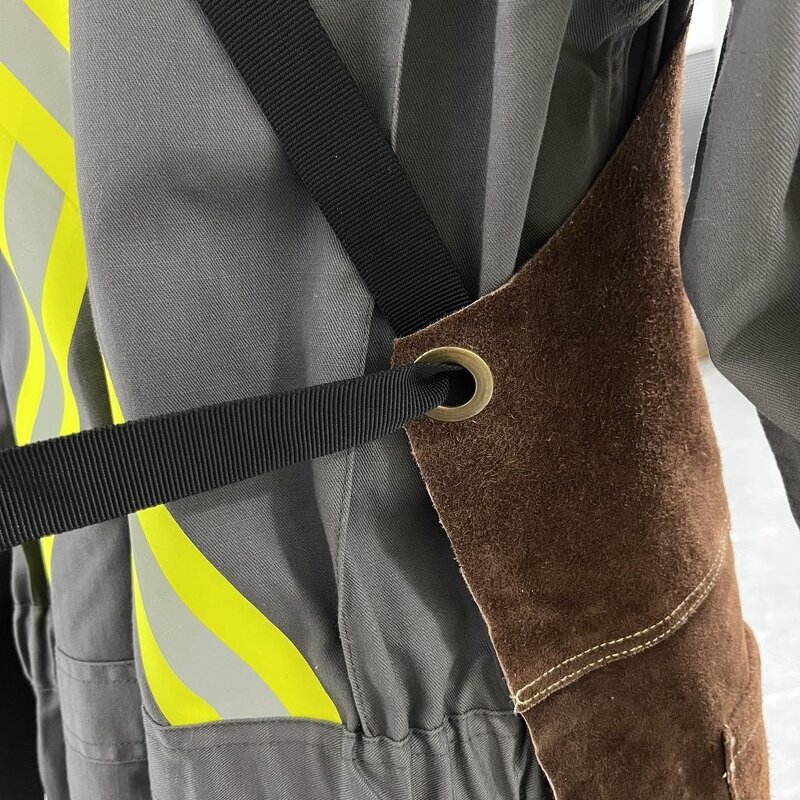 Welding Jacket Manufacturer - Heavy Duty Blue Cotton Body Split Leather