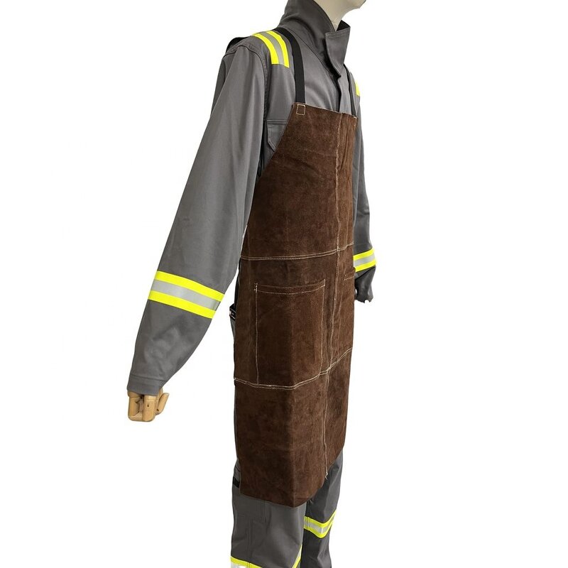 Welding Jacket Manufacturer - Heavy Duty Blue Cotton Body Split Leather