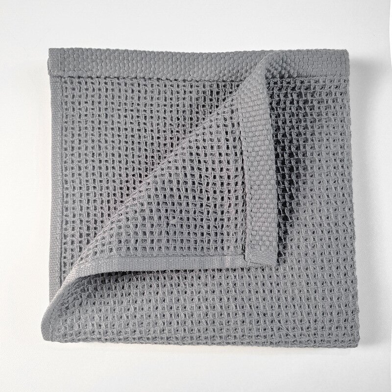 Cotton Waffle Dish Cloth Factory - Honeycomb Grid Dual Use Wet Dry