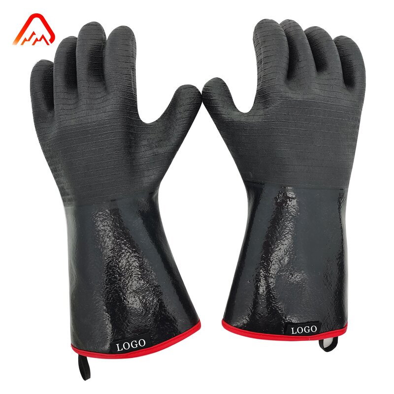 Long Cuff BBQ Gloves Manufacturer - 500 Degree High Temperature Resistant