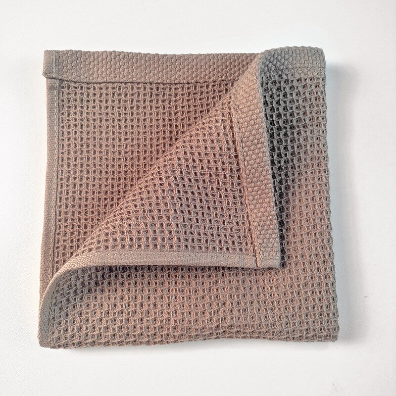 Cotton Waffle Dish Cloth Factory - Honeycomb Grid Dual Use Wet Dry