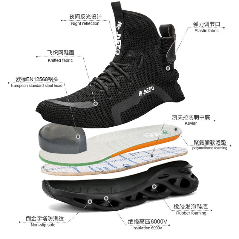 Insulation Safety Boots Manufacturer - 6KV EN12568 Steel Toe Puncture-Proof