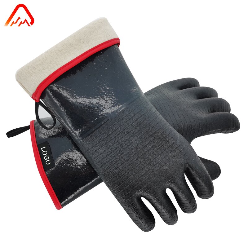 Long Cuff BBQ Gloves Manufacturer - 500 Degree High Temperature Resistant