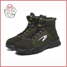 High Ankle Safety Boots Manufacturer - EN12568 Steel Toe Anti-slip Green