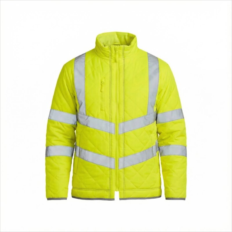 High-Visibility Safety Jacket Factory - Quilted Polyester for Cold Weather