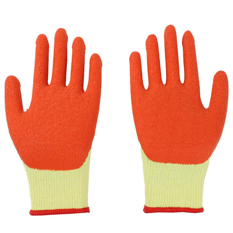 13 Gauge Polyester Gloves Manufacturer - Latex Crinkle Dipped Palm EN388