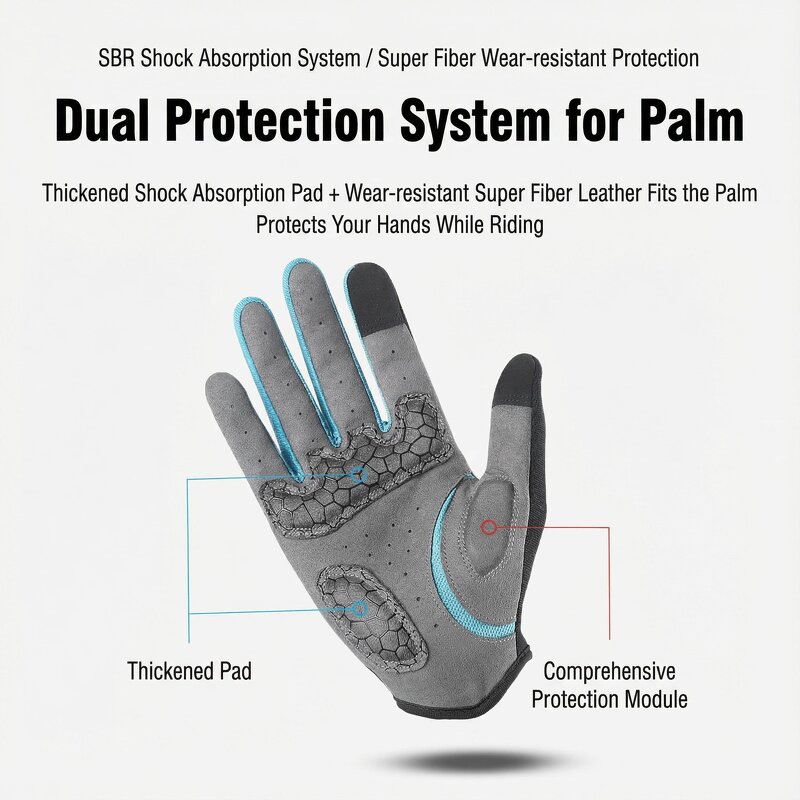 Riding Gloves Factory - SBR Shock Absorption & Touchscreen Compatible