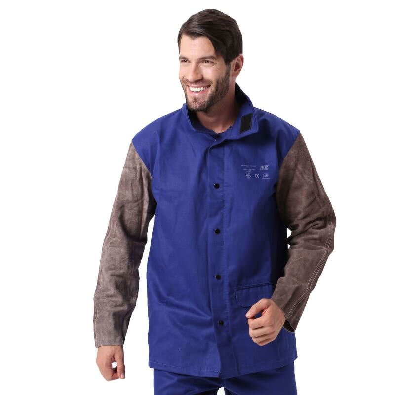 Welding Clothing Factory - CE Approved EN1611 Blue Cotton Flame Resistant