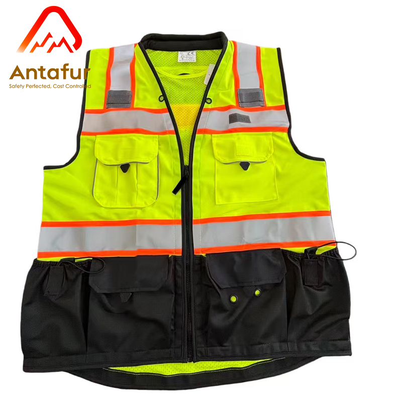 Reflective Engineer Vest Factory - ANSI Class 2 Heavy Woven Two Tone