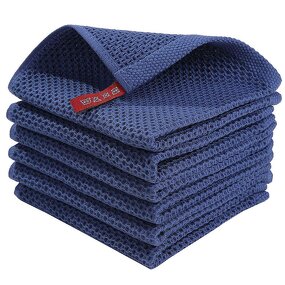Cotton Waffle Dish Cloth Factory - Honeycomb Grid Dual Use Wet Dry