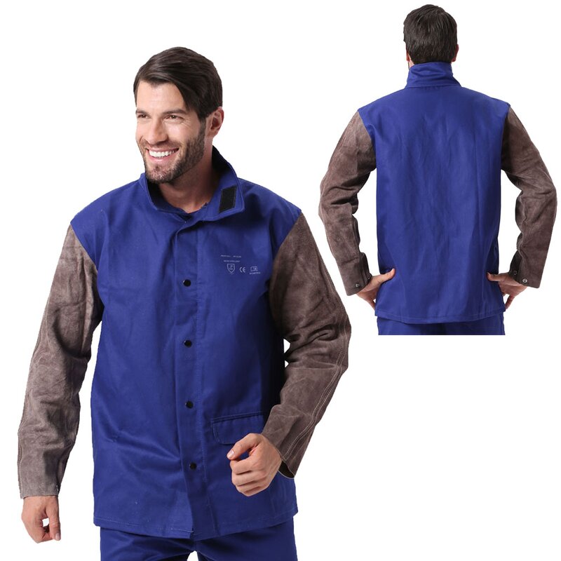 Welding Clothing Factory - CE Approved EN1611 Blue Cotton Flame Resistant