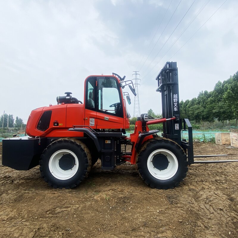 Rough Terrain Forklift Factory - 1 Ton 4WD Fully Hydraulic Forklift