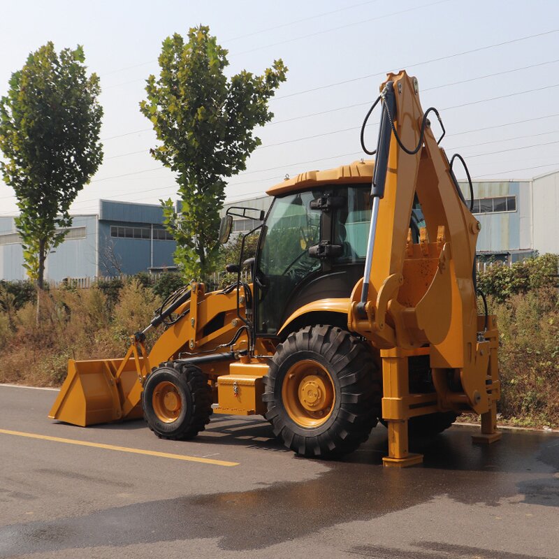 Backhoe Loader Factory - CE EPA 4WD Towable Backhoe Loader