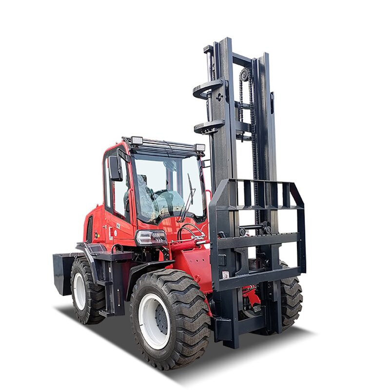 Rough Terrain Forklift Factory - 1 Ton 4WD Fully Hydraulic Forklift