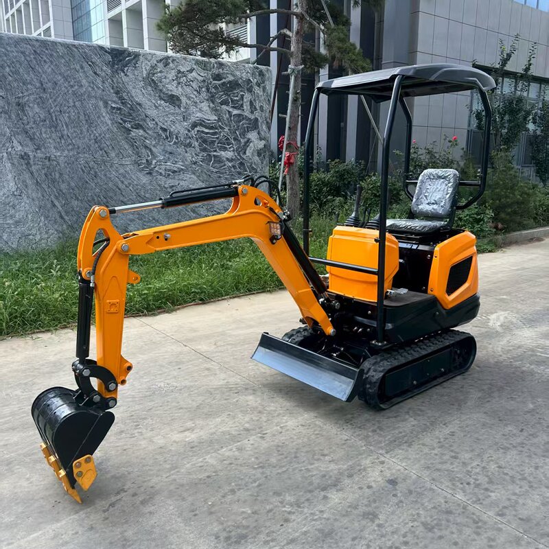 Mini Excavator Factory - 1 Ton with Cab Hydraulic Small Digger