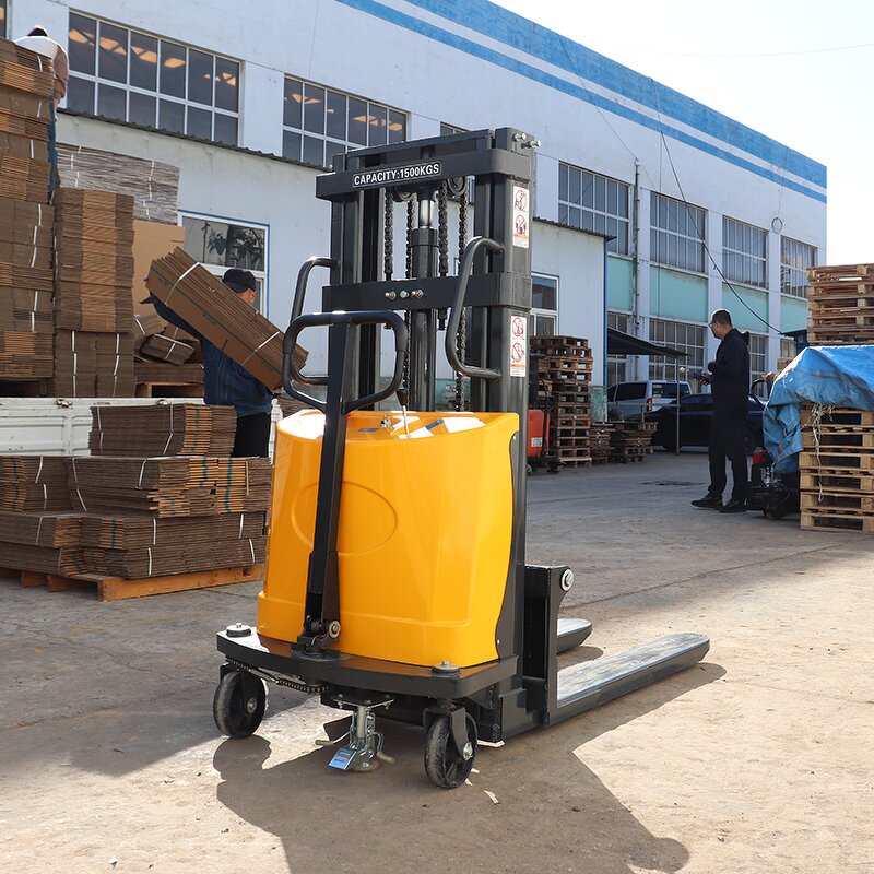 Semi Electric Stacker Factory - Walking Electric Stacking Truck