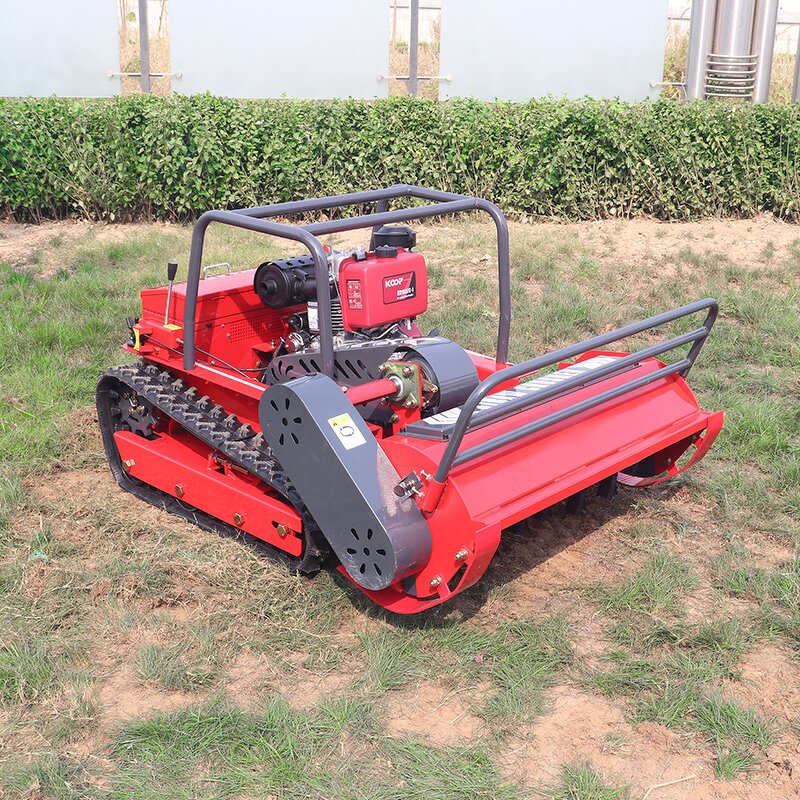 Remote Control Lawn Mower Factory - Diesel Crawler Grass Cutter