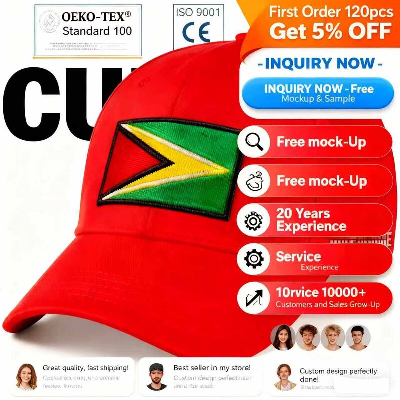Guyana Independence Apparel Manufacturer - Custom Hats T-Shirts Wholesale Flag