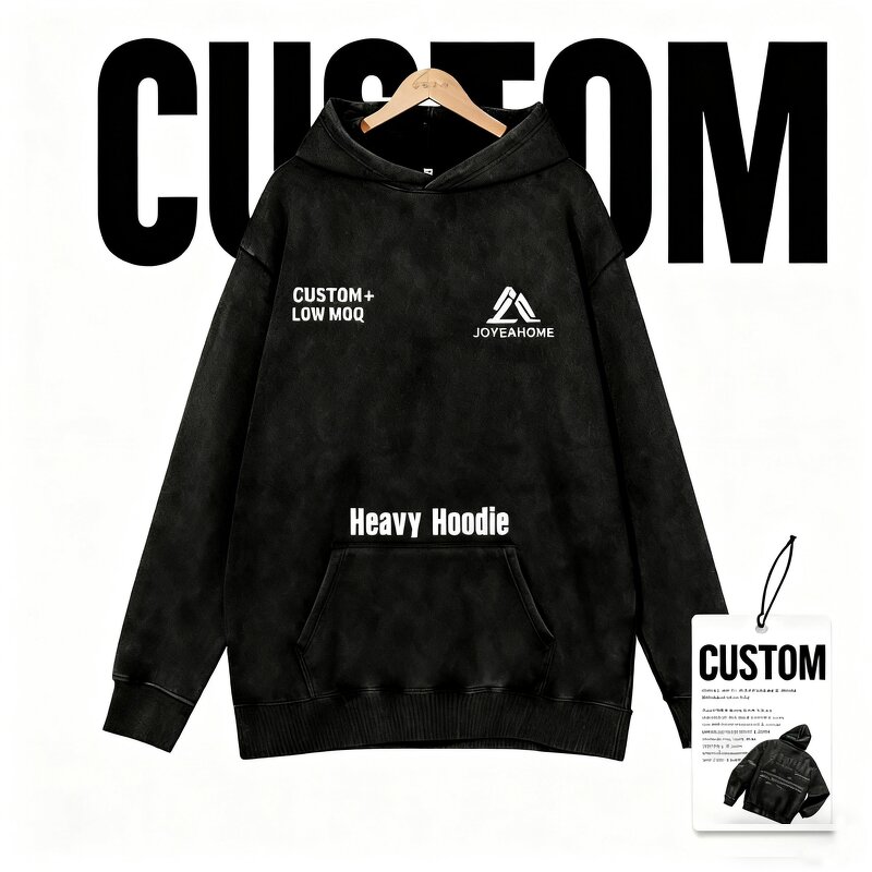Oversized Hoodies Factory - Men's Heavyweight Zip up Boxy Custom Embroidery
