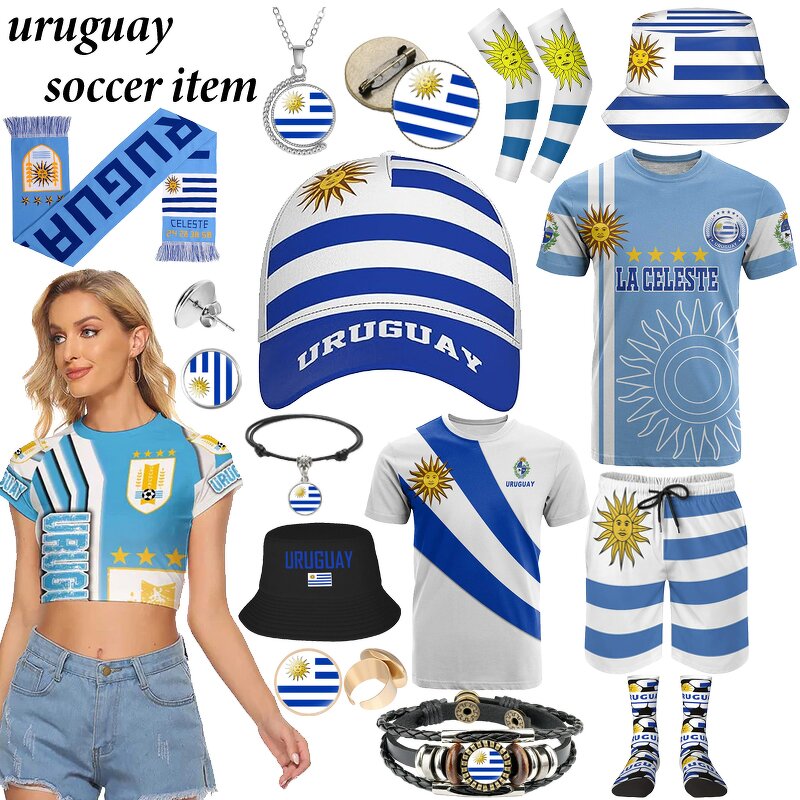 Uruguay Football Fan Items Manufacturer - Breathable Quick Dry World Cup Support