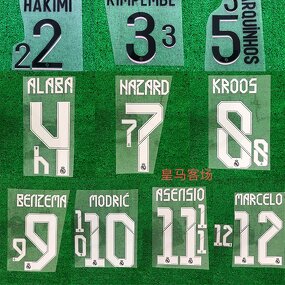 Football Heat Transfer Label Manufacturer - Washable Spain England Club Numbers