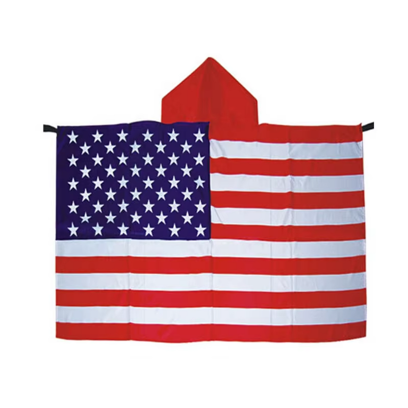 World Cup Flag Poncho Manufacturer - National Flag Cape for Patriotic Activities