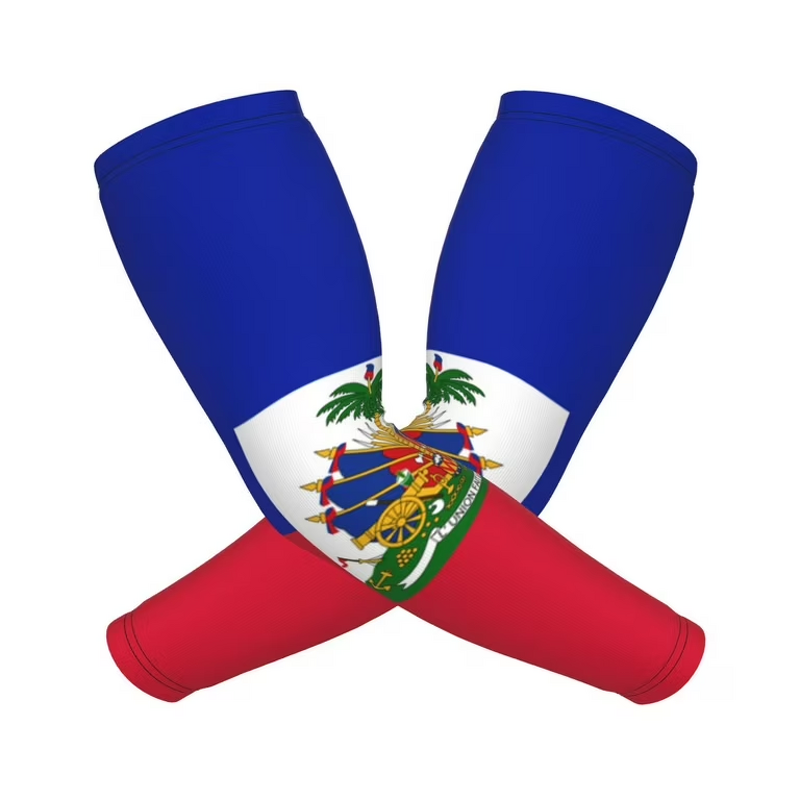 Sun Protection Arm Sleeves Factory - Haitian Flag Sport Fashionable Shield