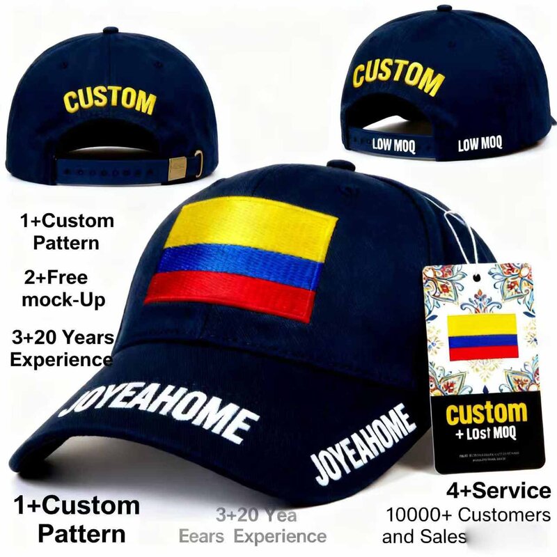 Colombia Independence Baseball Cap Manufacturer - Custom National Flag Embroidery Hat