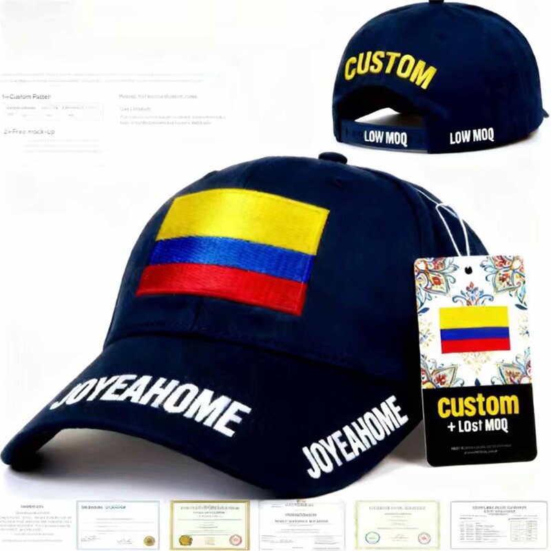 Colombia Independence Baseball Cap Manufacturer - Custom National Flag Embroidery Hat