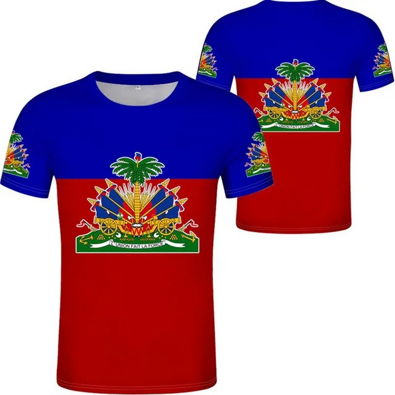 Haiti Flag T-shirts Manufacturer - Custom 3D Printed Soft Polyester Wholesale