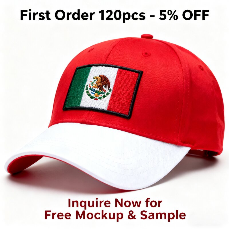 Mexican Flag Baseball Cap Factory - Embroidered Independence Day Hat 20 Years