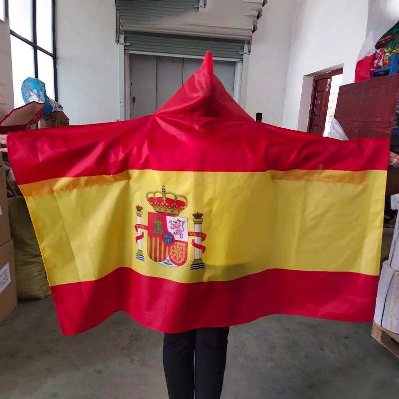 World Cup Flag Poncho Manufacturer - National Flag Cape for Patriotic Activities
